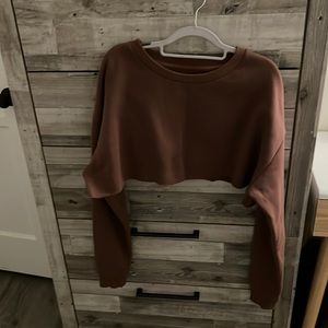 Vici brown crop top sweat shirt